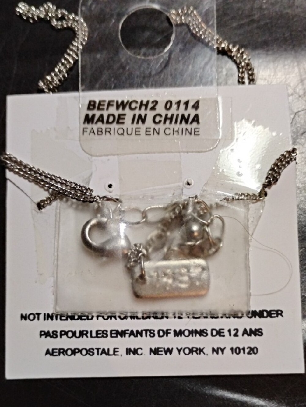 Aeropostale Silver Infinity Necklace with Crystal Accents - Picture 2 of 2
